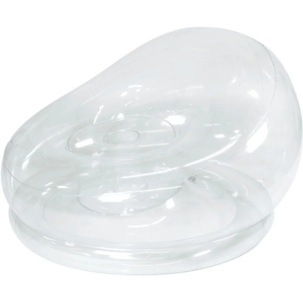 PoolCandy Inflatable Chair- Clear, One Size - Picture 1 of 7